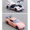 Масштаб 1/32 Toyota Supra GT4 Concept, литая под давлением модель автомобиля, игрушечный автомобиль с откатным механизмом, звуком и светом для детей, коллекция подарков для мальчиков и девочек