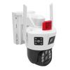 Wireless Outdoor Solar Camera Dual Lens PIR Motion Detection WiFi Outside Solar Security Camera