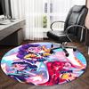 1pc KPop Demon Hunters5 Print Round Carpet Chair Round Carpet Suitable for Bedroom Living Room Home Decorative Carpet