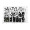 195Pcs Motorcycle Fairing Bolt Kit Aluminum Windscreen Mudguards Screws Fasteners Kit Washers Nut Bolts Screws Clips Assortment