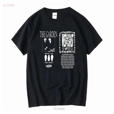 Футболка The Garden Band West Coast Tour Полный размер S 5XL SO725 винтажная Стиранная мужская с принтом Повседневная Универсальная Немного