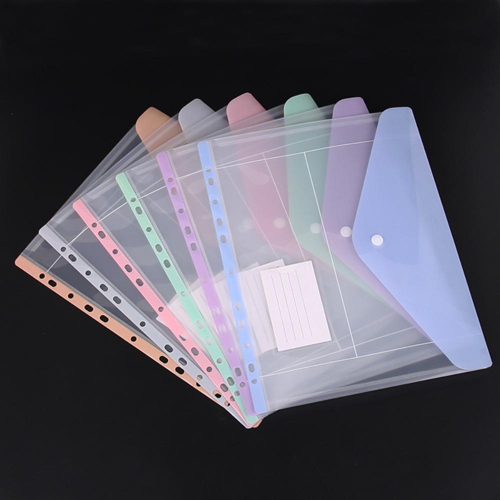 Transparent Binder Pockets High-Capacity Document Pouch Home Use Loose-leaf File Bag School Supply