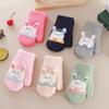 Thicken Mittens For Children Kids Mittens Rabbit Cartoon Winter Cute Knitted Gloves Toddler Warm Rope Boy Girls Baby Hand Gloves