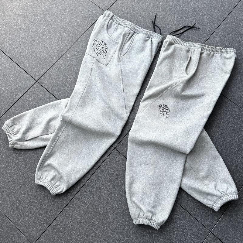 RogueWave Y2K Модные джоггеры Уличный ретро Обтекаемые швы Вышитый логотип Унисекс Спортивные штаны Хип-хоп Харадзюку Оверсайз Повседневные брюки