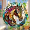 Акриловый Лошадь Ловец Солнца Эффект Витража Подвесное Украшение на Окно Конные Подарки для Мамы Бабушки Женщин Любителей Лошадей