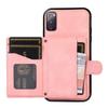 For Samsung Galaxy S20 4G/5G Card Holder Phone Case TPU+PU Leather Kickstand Phone Cover