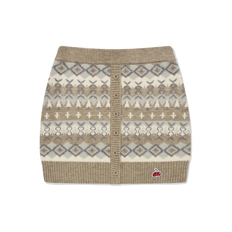Мини-юбка Kirsh с узором Fair Isle [Песочный]