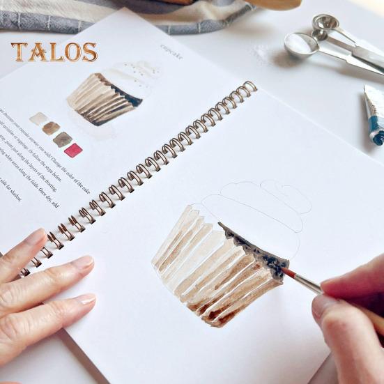 Watercolor Workbook 24 Colors Watercolor Painting Set with Brushes Spiral-Bound Water Coloring Book Art Craft Gifts for Beginners