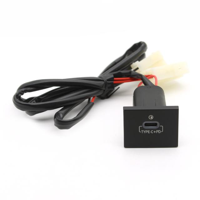 Автомобильное зарядное устройство USB PD Quick Charge QC3.0, кнопка адаптера для автоматической зарядки телефона для Ford Focus 2 mk2 2009 2010 2011, аксессуары