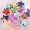 14/17 Pcs Sparkle Iron On Patches Colorful DIY Glitter Patch Creative Embroidery Patch  DIY Craft