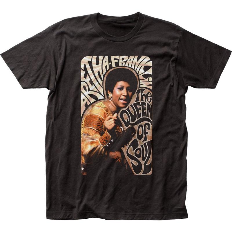 Aretha Franklin Queen of Soul Unisex T-shirt Music Classic Concert Tee New Black
