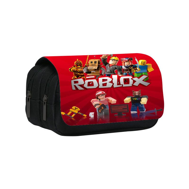 Roblox Паттерн Двухслойная Флип-Крышка Студенческая Канцелярская Сумка-Пенал Для Детей и Подростков