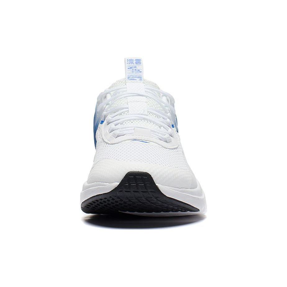 Li Ning Flow Cloud нескользящие износостойкие низкие спортивные повседневные туфли мужские кроссовки белые синие AGLS059-3
