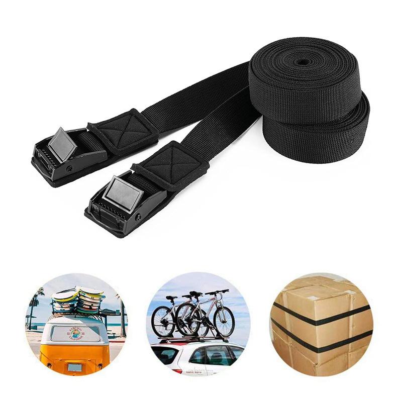2Pcs 250kg Car Roof Rack Kayak Cam Buckle Lashing Strap Luggage Strap Polyester Quick Release Lashing With Buckle