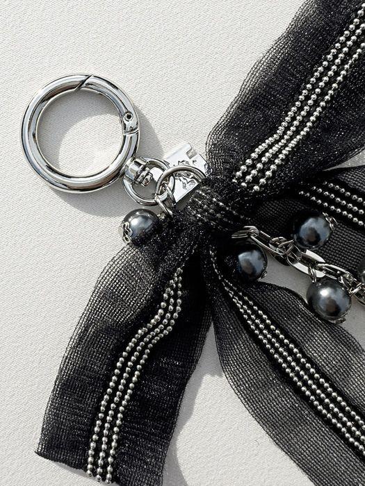 SIMILLENT TULL RIBBON KEYRING_BLACK