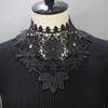 Fashion Lace Floral Fake Collar Detachable Gauzy False Collar All-match White Black Removable Collar for Women