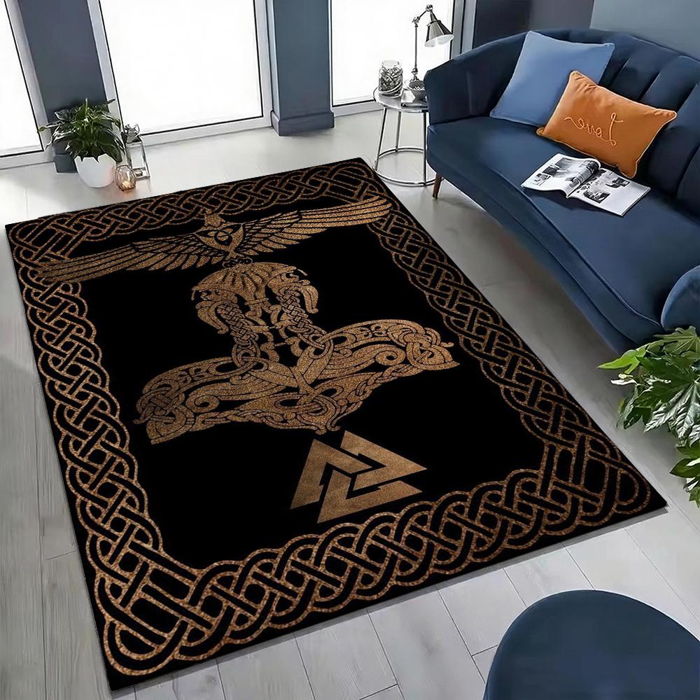 Odin Norse Poetic Edda Indoor Rug Soundproof Noisereducing Carpet For Bedroom Study Home Decor Holiday Gift