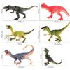 Detailed Jurassic Dinosaur Figurines Set Pvc T-rex Raptor Forest Playset For Children