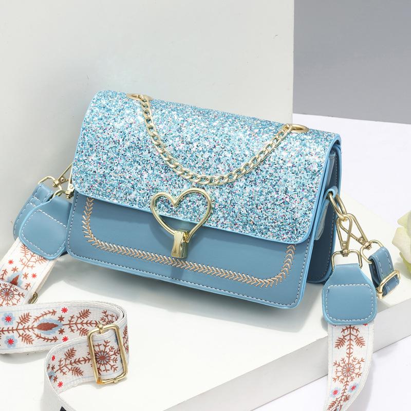 Новая сумка высокого уровня внешнего вида Full Star Design Advanced Sense of Small Fragrance Wind Handbag Splicing Shoulder Bag Tide
