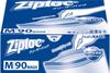 [Большой объем] Многоразовый полиэтилен Ziploc (PE) Пакеты для заморозки, Средние, 90 штук, Прозрачная застежка-молния