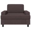 Armchair Dark Brown Fabric