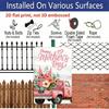 2D Flat 1pc Happy Mother's Day Pink Truck Floral Metal Plaque Sign 7.87x11.81inch - Aluminum Metal Vintage Farmhouse Decor for Home, Kitchen