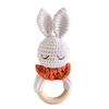 1Pc Customized Baby Teether Wooden Bracelet Crochet Rattle Toys BPA Free Crochet Lemon Bunny Rodent Rattle Newborn Toys Gift