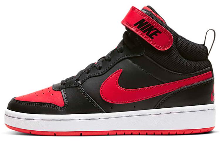 Nike Court Borough Mid 2 Black University Red GS CD7782-003