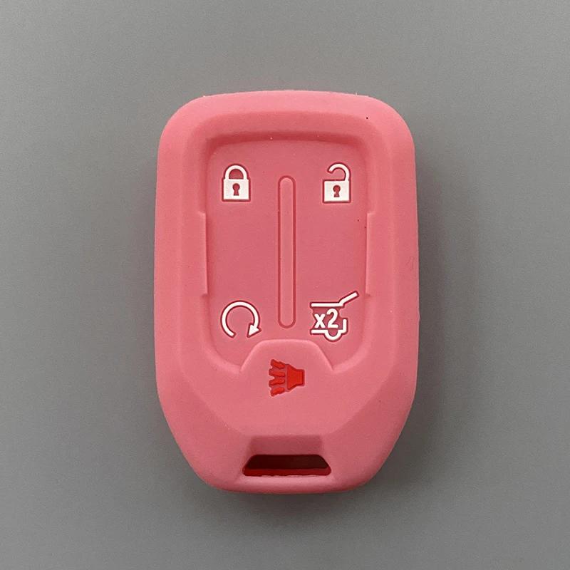 Силиконовый чехол для автомобильного ключа, брелок для Chevrolet Suburban Silverado GMC Terrain Yukon Tahoe Sierra Smart Auto Accessories Key Ring