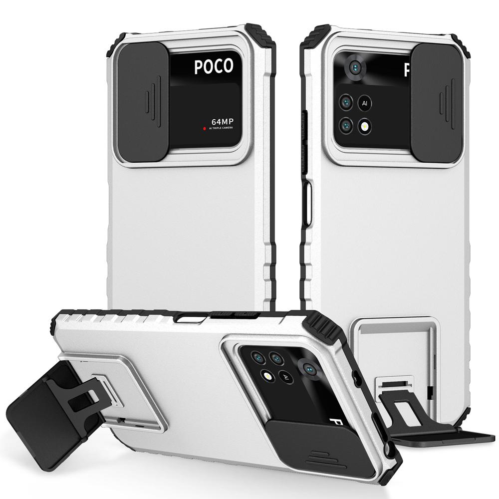 Противоударный чехол для Xiaomi POCO X4 Pro X5 5G M3 M4Pro, защитный чехол для камеры с подставкой, чехол для телефона с подставкой для POCO X3 NFC