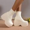 2025 New Gothic Style Sexy Elegant Chunky Platform Women Ankle Boots Big Size 43 Walking Comfy Woman Shoes Platform Shoes Boots