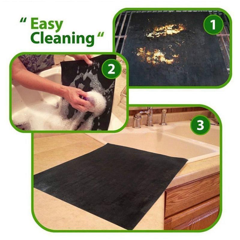 Противень для гриля Коврик для гриля Барбекю Кухонные принадлежности Антипригарный тефлоновый коврик для выпечки Термостойкость Готовка Легко очищается 2 шт./комплект