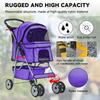 Wheels Cat Stroller, Pet Dog Jogger Stroller, Carrier Waterproof with Cup Holder & Removable Liner, Dog Strollers or Small Dogs,