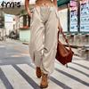 Women's Fashion Casual Solid Color Print Loose Trousers Pants & Capris