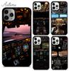 Крутой чехол для телефона в кабине самолета для iPhone 11 12 13 14 Pro Max mini X XR XS SE 2020 6 7 8 Plus Samsung Galaxy S21 S22