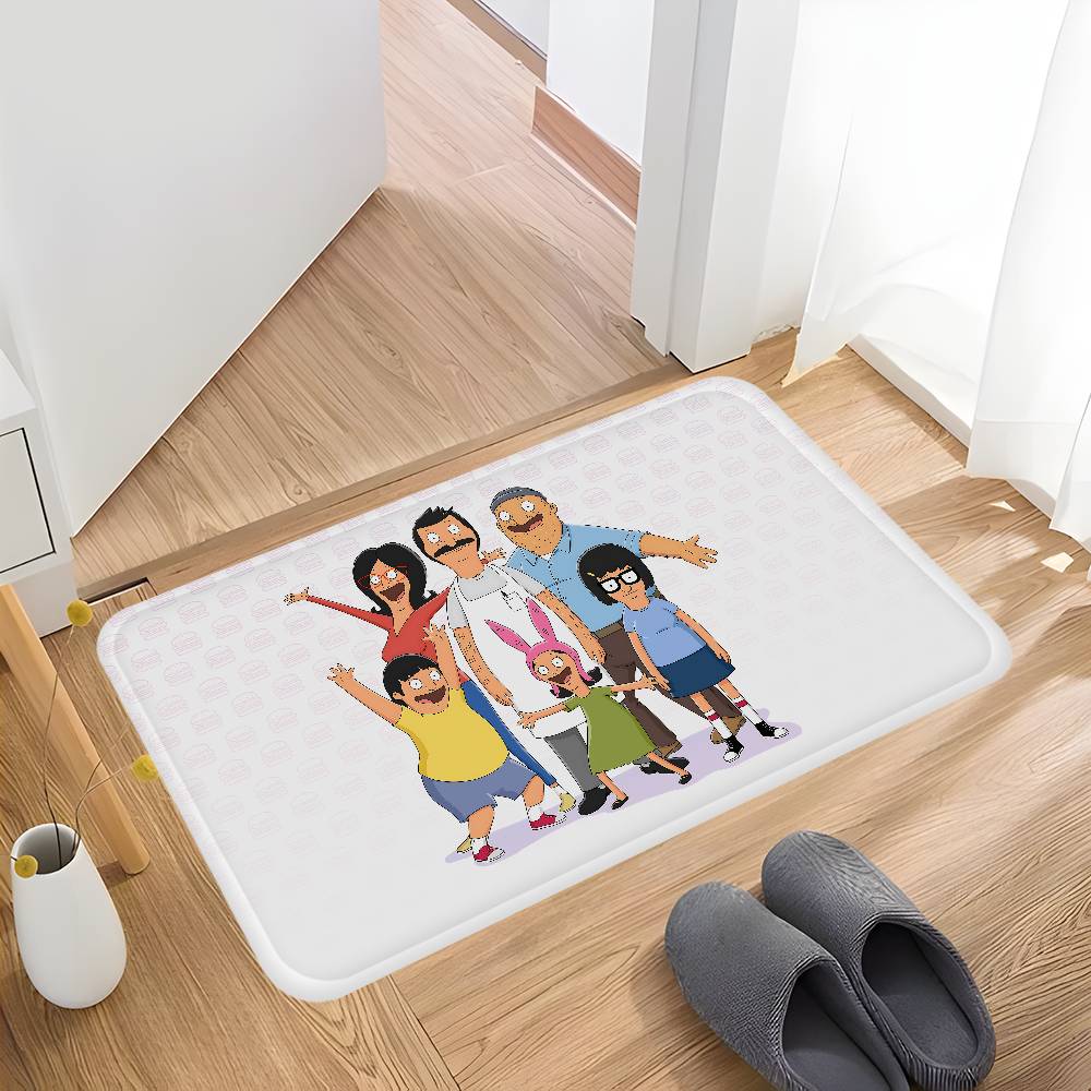 Cartoon B-Bobs Anime BurgersES Entrance Door Mat Washable Non-Slip Living Room Sofa Chairs Area Mat Kitchen Welcome Doormat