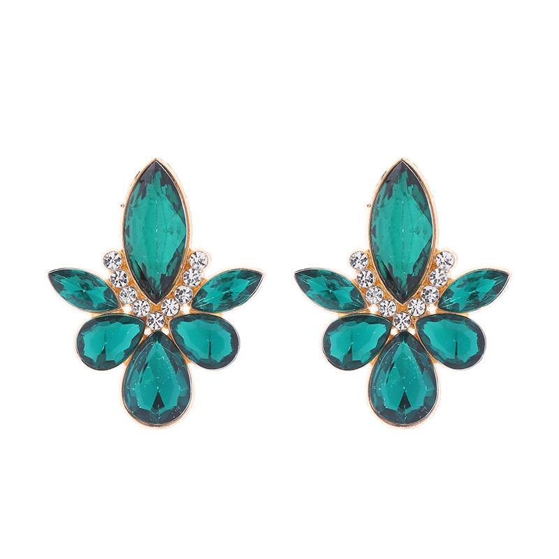 Женские легкие стильные серьги с бриллиантами, модные красочные серьги с кристаллами, серьги-гвоздики, элегантный дворец, роскошь