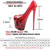 Sexy Leopard High Heels Women Shoes Platform Large Size 45 50 Gold Red Women's Heels Pumps Brand Fetish Party Dance Shoes Lady