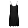 Black V-neck Short Dress with Adjustable Straps and Slit Women
