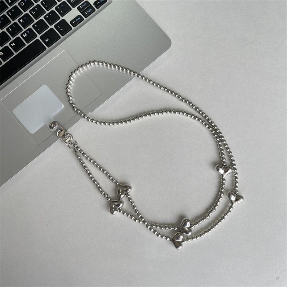 Длинная длинная цепочка для телефона через плечо Сердце Шнурок для мобильного телефона Модная цепочка для мобильного телефона Девушки