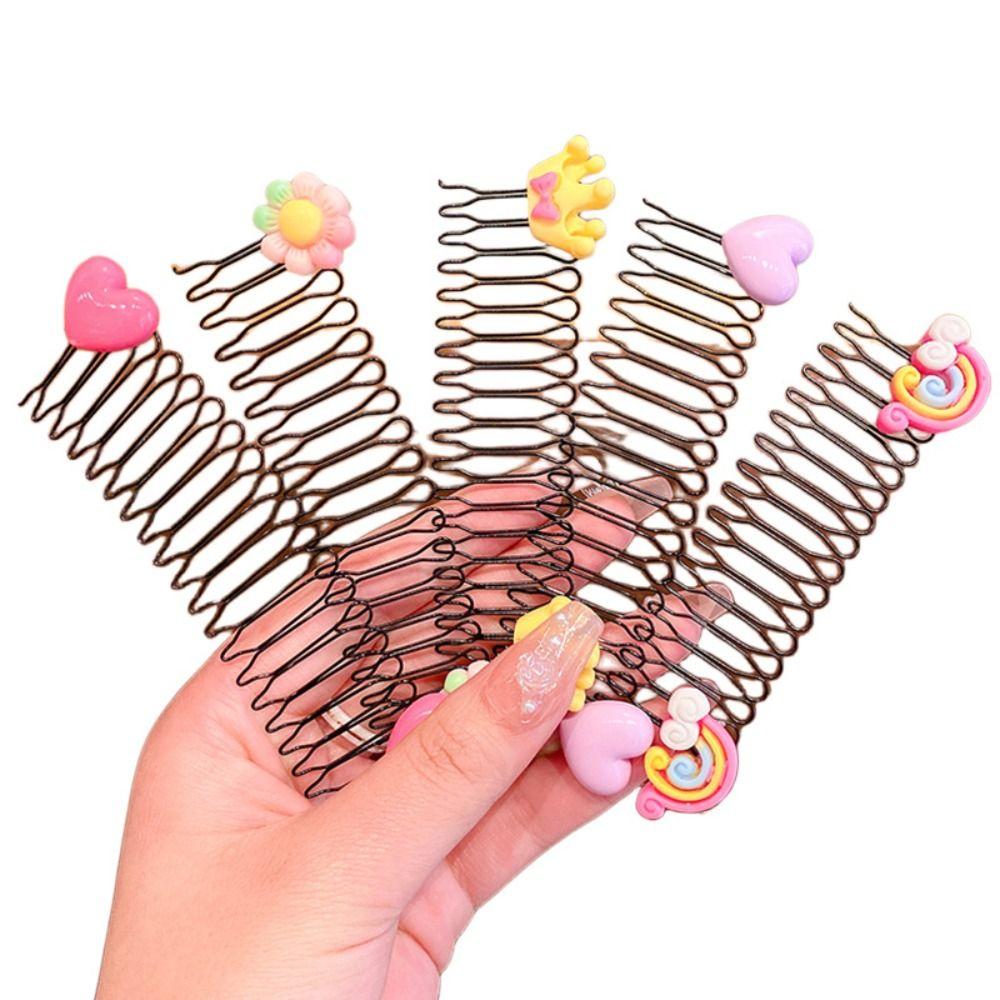 Teeth U Shape Hair Styling Comb Spring Invisible Extra Hair Holder Sweet Children