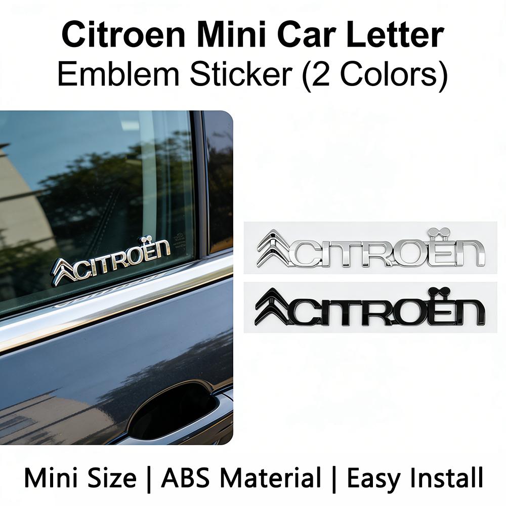 Letter Emblem Citroen Car 3D ABS Material Sticker CITROEN Logo Badge for C2 C1 C3 C4 C5 Berlingo Auto Exterior Accessories