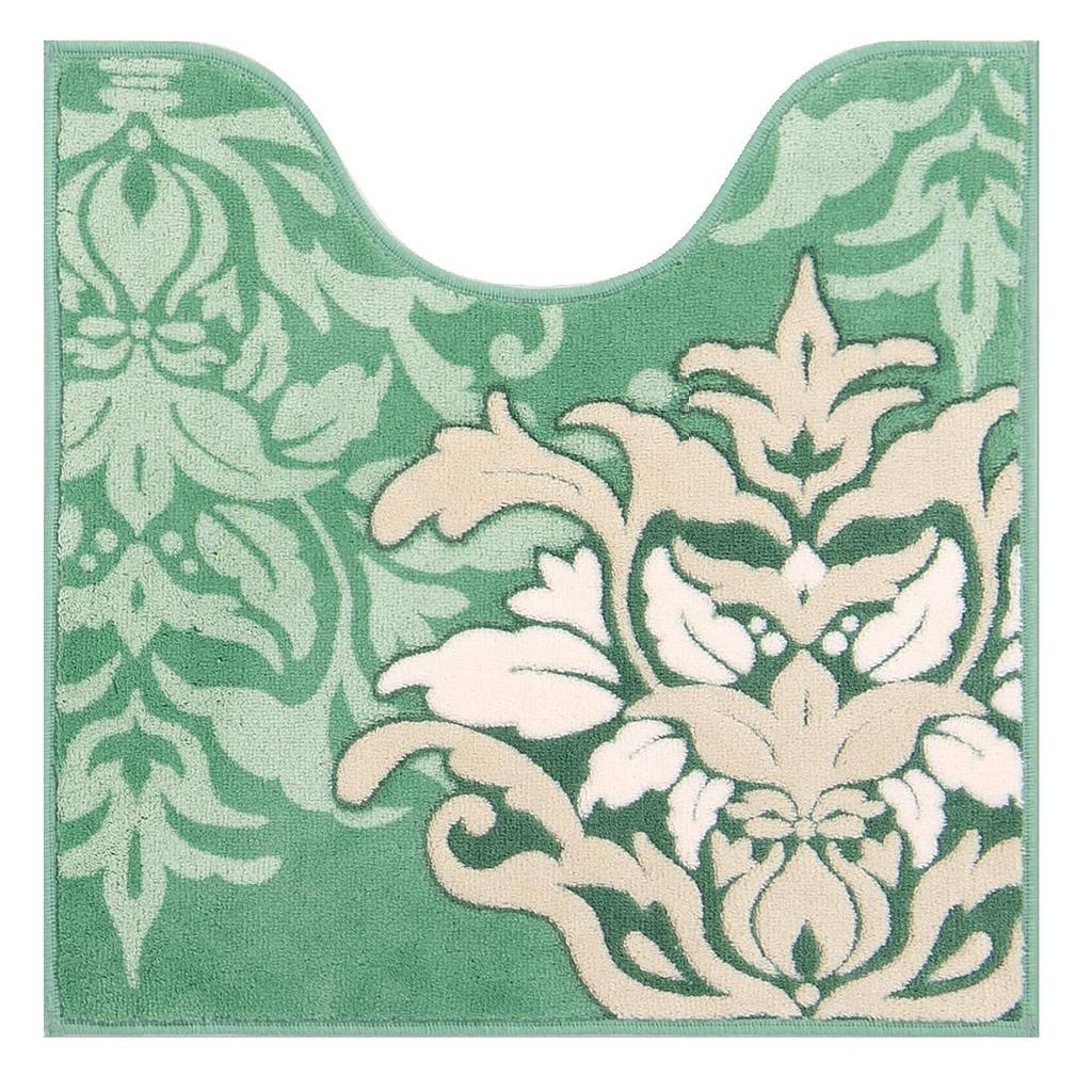 Senko DECORMUSEE Samira Toilet Approximately 60 X 60 Green Damask Antibacterial and Odor Made In Product Number 31982 Mat, Cm, Pattern, Resistant,