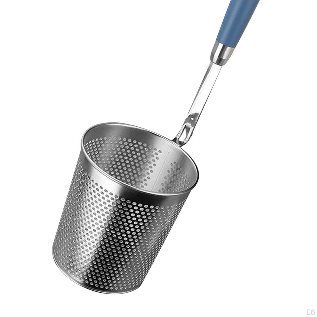 Deep Fry Basket Spaghetti Strainer Spoon ,Stainless Steel ,Cylindrical Colander, Noodle for