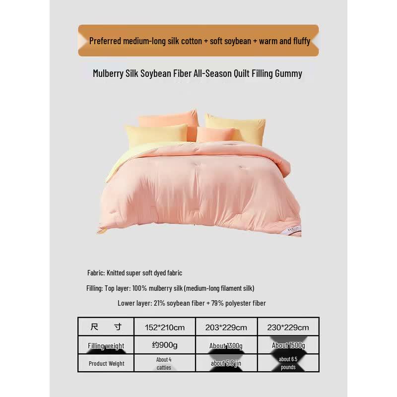 Fuanna Silk Soybean Blend Spring Autumn Quilt