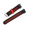 20mm Silicone Watchband Breathable Water Resistant Comfortable Wrist Strap for Garmin Fenix 7S 6S 5S Black Red