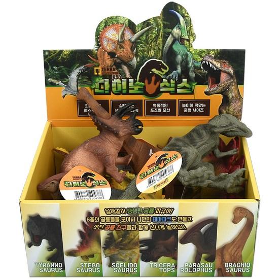 Oz Toy Terra Adventure Dino Six Dinosaur Набор из 6 предметов, рекомендуемая розничная цена, 1 набор, популярные игрушки в Корее
