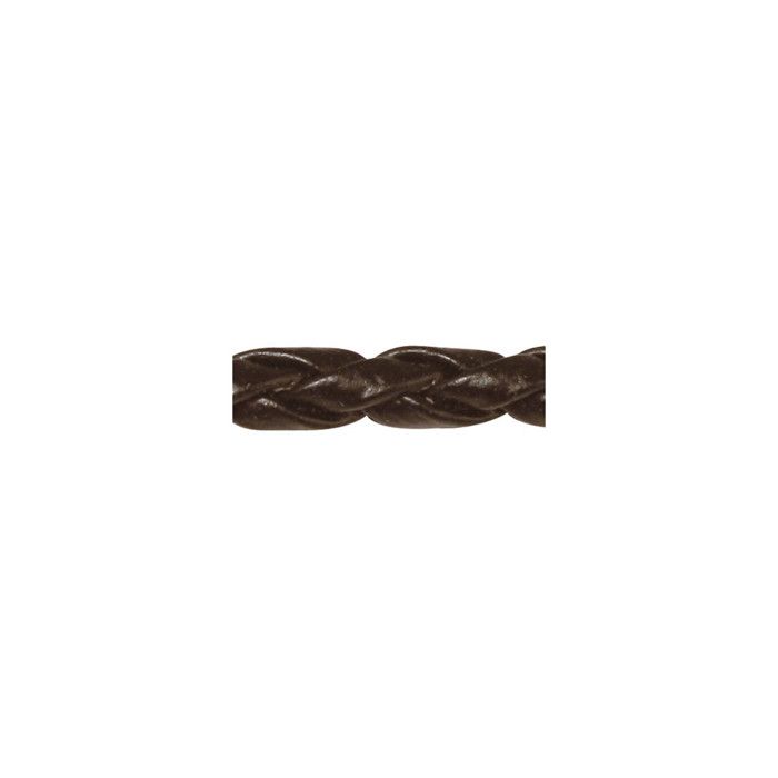 Braided Synthetic Leather Ribbon, 3 Mm, 1.5 M, Dark Brown