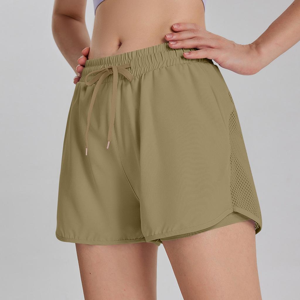 Женские летние спортивные шорты для фитнеса, повседневные, быстросохнущие, дышащие, шорты для бега