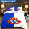 Real Sociedad Crest Design 3pcs Bedding,Including 1pc Duvet Cover And 2pcs Pillowcases Perfect for Christmas,Ideal for Bedroom, Dormitory